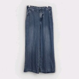 YFB Young fabulous & Broke Wide-Leg High Rise Elastic Waist Jeans Large pockets